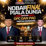 Siapkan Doorprize, DPC Partai Gerindra Kabupaten Probolinggo Nobar Final Piala Dunia