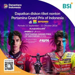BSI Tebar Diskon Tiket MotoGP Mandalika hingga Rp375 Ribu