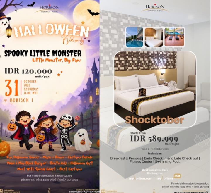 Hotel Horison Kotaraja Gelar Halloween Kids Party 31 Oktober