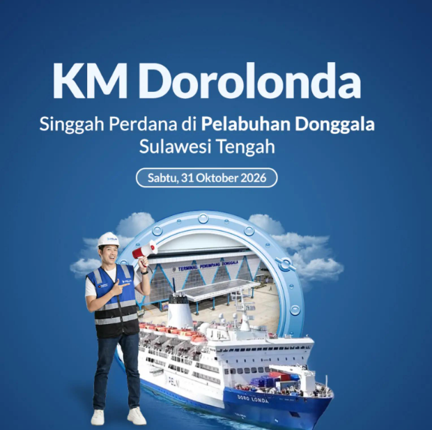 KM Dorolonda Singgah Perdana di Donggala 31 Oktober 2026