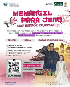 UMKM Perempuan Bisa Bidik Pasar Jepang, Pendaftaran Ditutup 10 Oktober